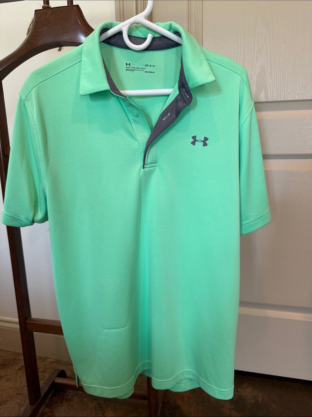 Under Armour Green Golf Polo with Contrast Trim